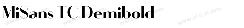 MiSans TC Demibold字体转换